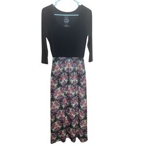 Mighty Fine Womens Black Marvel Comics Kaleidoscope Avengers Maxi Dress Small